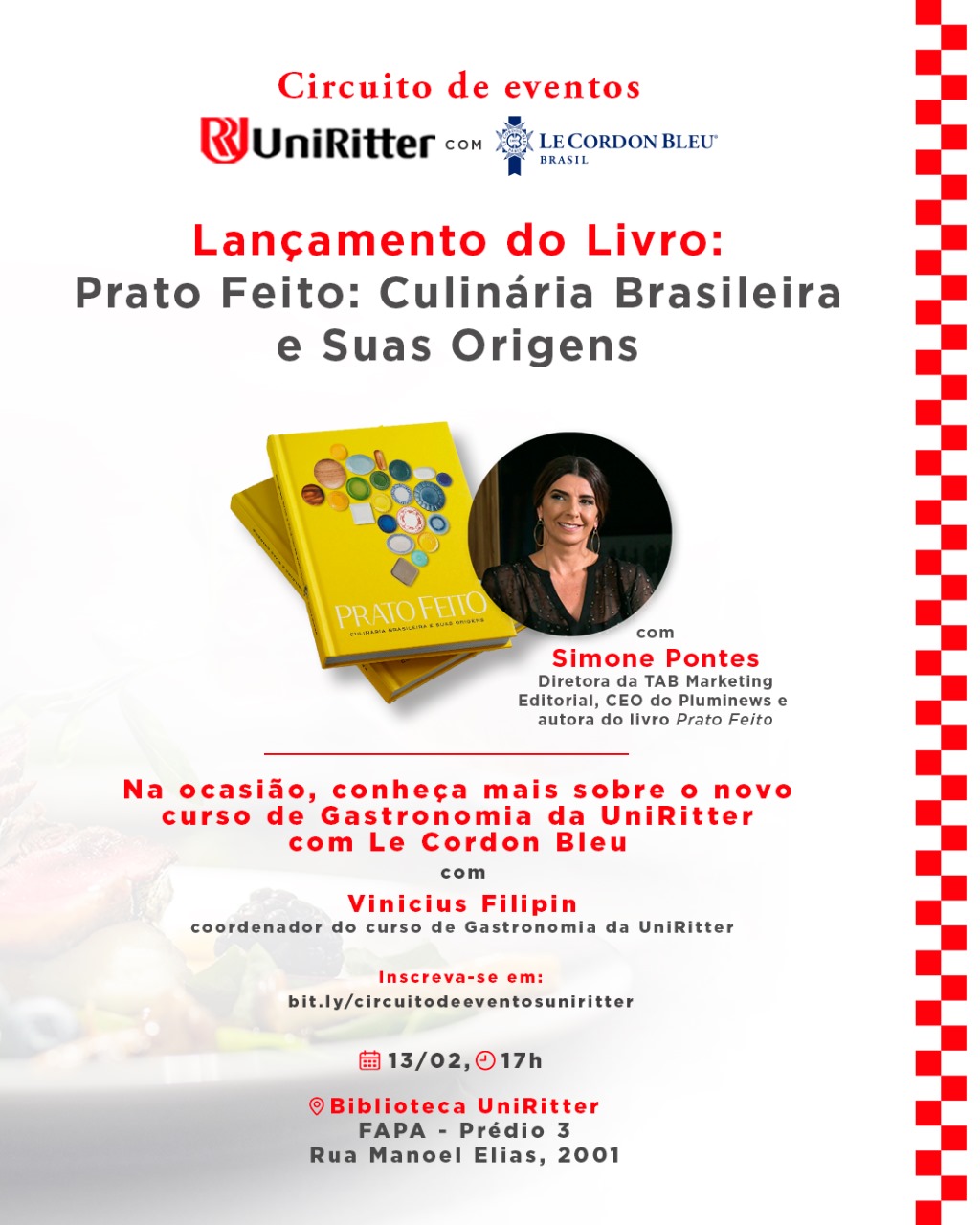 Lançamento do Livro: Prato Feito: Culinária Brasileira e Suas Origens